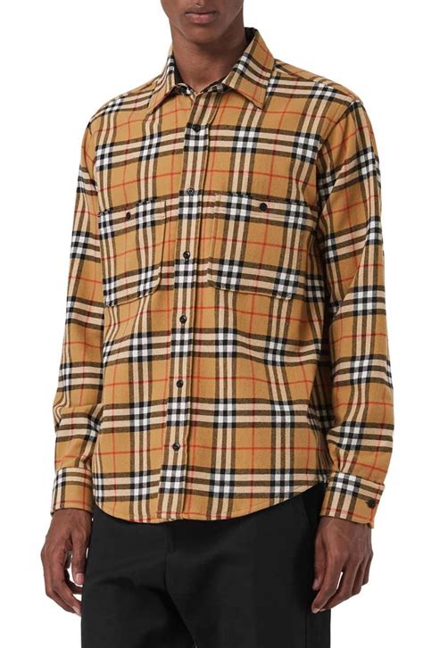 burberry shirt nordstrom|burberry flannel shirt men's.